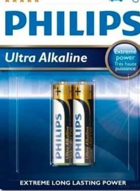 Philips Extreme Power 2 x AAA Size / LR03 Ultra Alkaline batteries LR03E2B-10