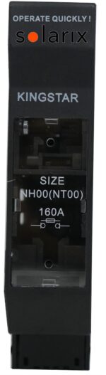 Solarix NT00 Rail Mount 1 Pole 160A DC Fuse Holder Sold as A Single Unit SOLNT00160A1PC - Image 3
