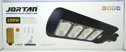 Solarix Jortam 200w Solar Street Lamp With Integrated Solar Panel – High Quality Die Cast Aluminium Housing with ABS Plastic SOL-JTG200GW