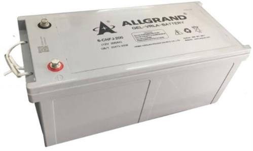 Solarix Allgrand 12V 200Ah Deep Cycle VLRA Gel Rechargeable Battery , 200Ah Nominal Capacity, Voltage 12V, Maximum Charging Current 30A, All-Purpose Battery For Use With Inverters And Solar Installations, Colour Grey , Retail Box , 6 month Warranty