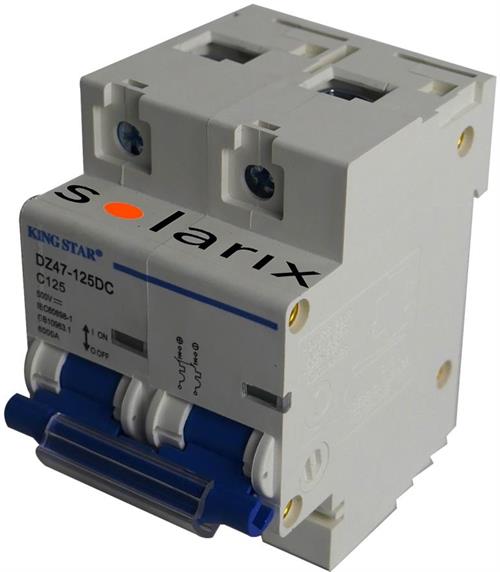 Solarix DZ47125DC Series 2 Pole Mini Circuit Breaker SOLDZ47125DC