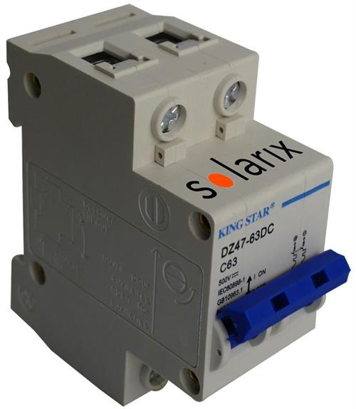 Big_SOLDZ4763DC -1 Solarix DZ4763DC Series 2 Pole Mini Circuit Breaker SOLDZ4763DC