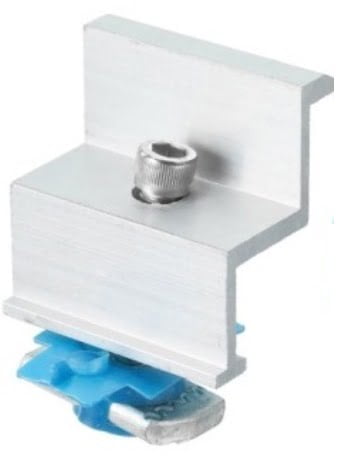 Solarix End Clamp 40mm ELL Solar Panel Mounting- Aluminium 6005 T5 And Stainless Steel 40-50mm SOLELL40MMENDCLAMP