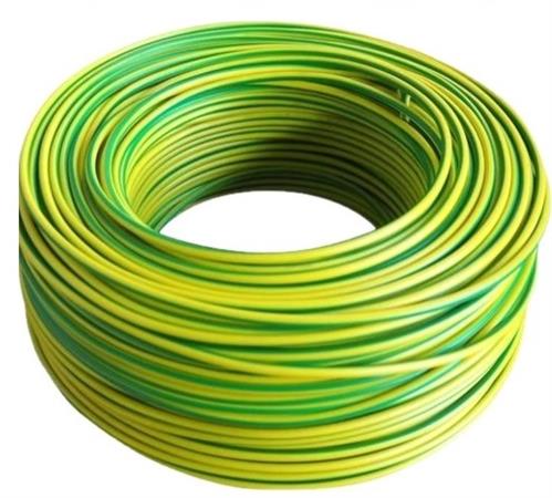Solarix Insulated 6mm² Yellow And Green Earth Wire 100 Metre Roll SOLEW6MM100M