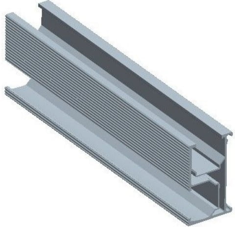 Solarix D Rail For Solar Panel Mounting- Length 4.3 Metres