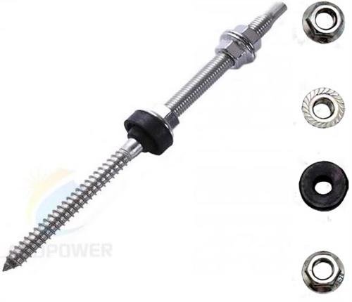 Solarix IBR Hanger Bolt Screw For D-RAIL 8mm SOLSIBRHBW01