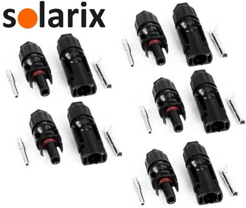 Solarix MC4 Solar Connectors Male And Female Pack Of 5 Sets SOLSSMC4